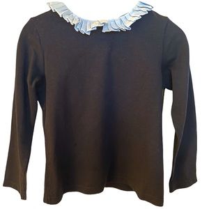 NWOT JACADI TOP WITH PLEATED BIB COLLAR 4 years
